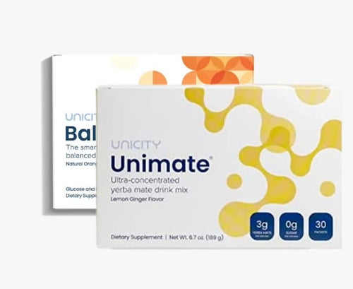 Unicity Unimate — Ultra-Concentrated Yerba Mate Drink Mix (Lemon Ginger)